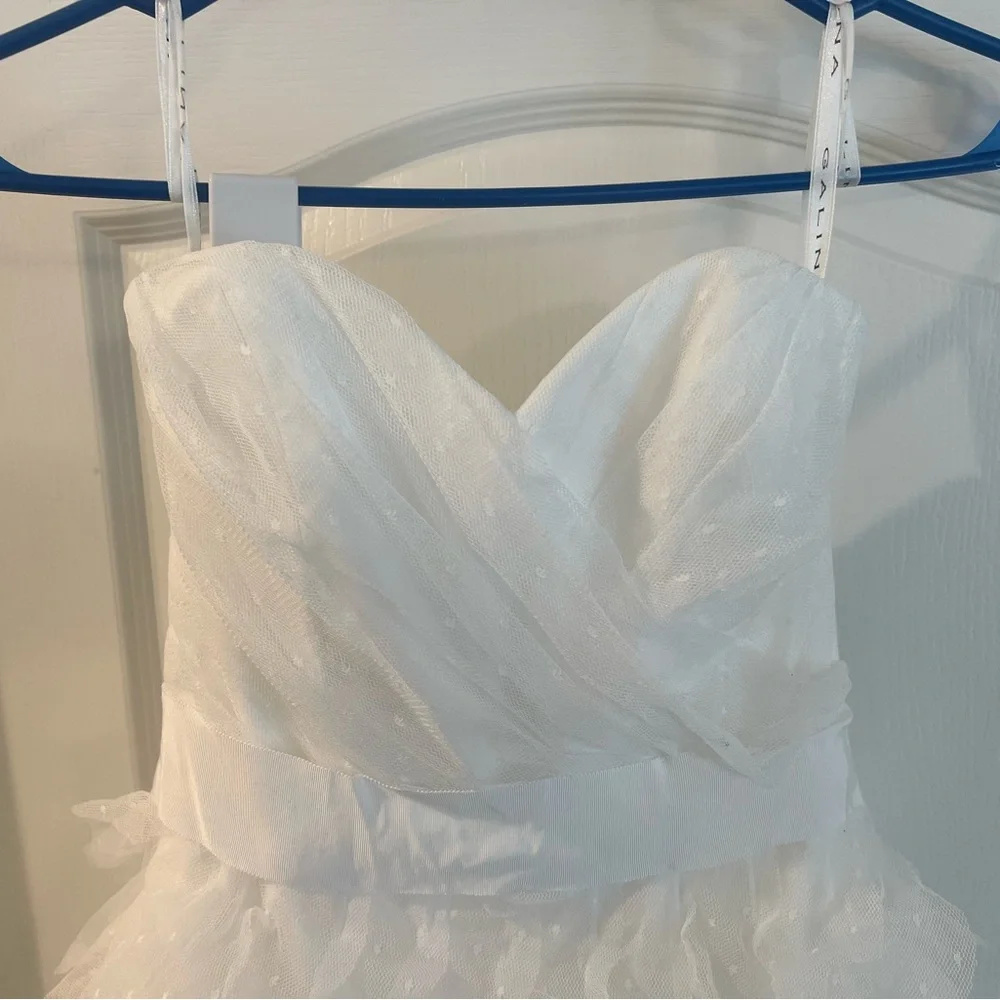 David’s bridal galina wedding dress. Size 2 in soft white. - Picture 5 of 8